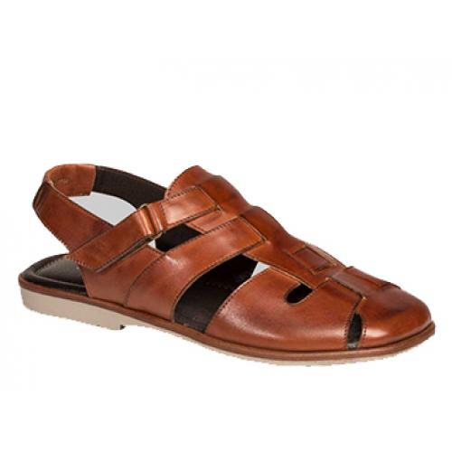 Bacco Bucci "Palma" Tan Genuine Italian Calfskin Sandals 6520